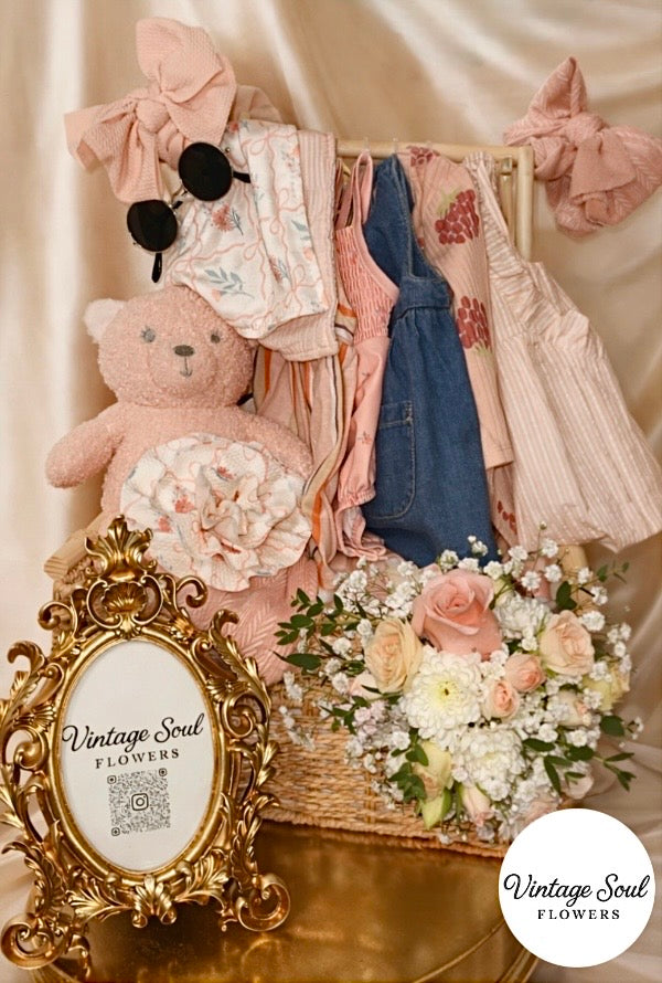 Floral Baby Basket (multiple options available)