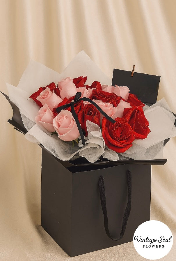 Rose Flower Bouquet in a Premium Bag (multiple options available)