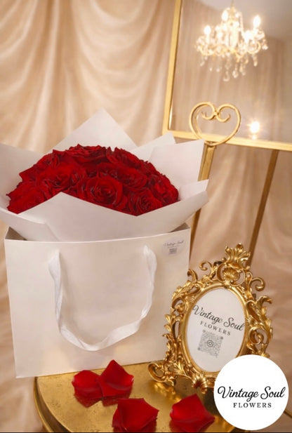 Rose Flower Bouquet in a Premium Bag (multiple options available)