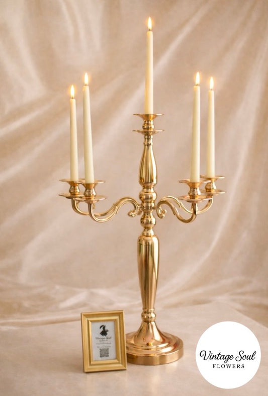 Vintage Candelabra Centerpiece Rental (Set of 5)