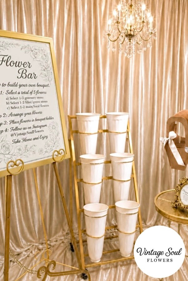 Flower Bar Cart Rental (w/ Supplies) (Multiple Options Available)