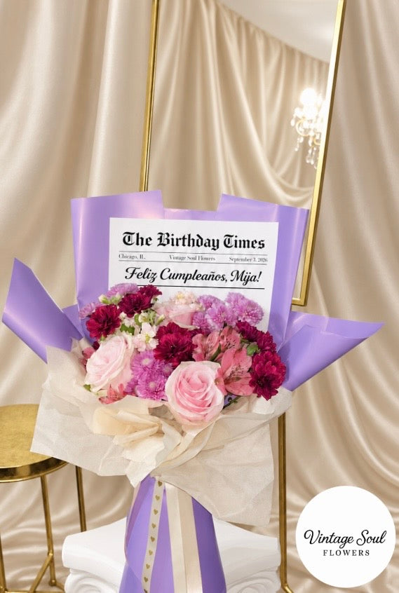 The Birthday Times Vintage Bouquet (multiple options available)
