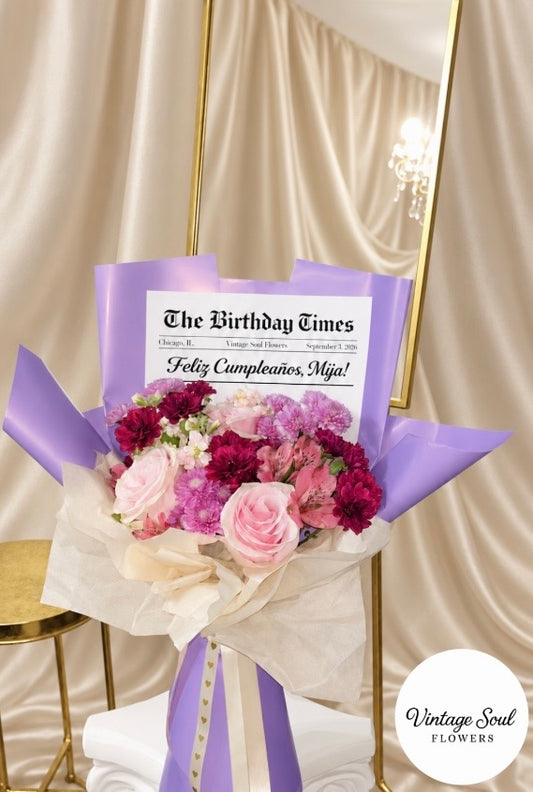 The Birthday Times Vintage Bouquet (multiple options available)
