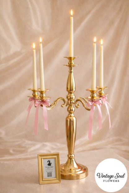 Vintage Candelabra Centerpiece Rental (Set of 5)