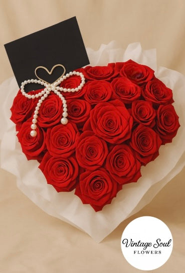 Rose Heart-Shape Flower Bouquet (multiple options available)