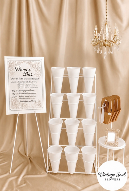 Flower Bar Cart Rental (w/ Supplies) (Multiple Options Available)