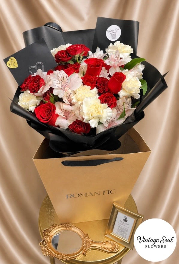 Vintage Flower Bouquet in a Premium Bag (multiple options available)