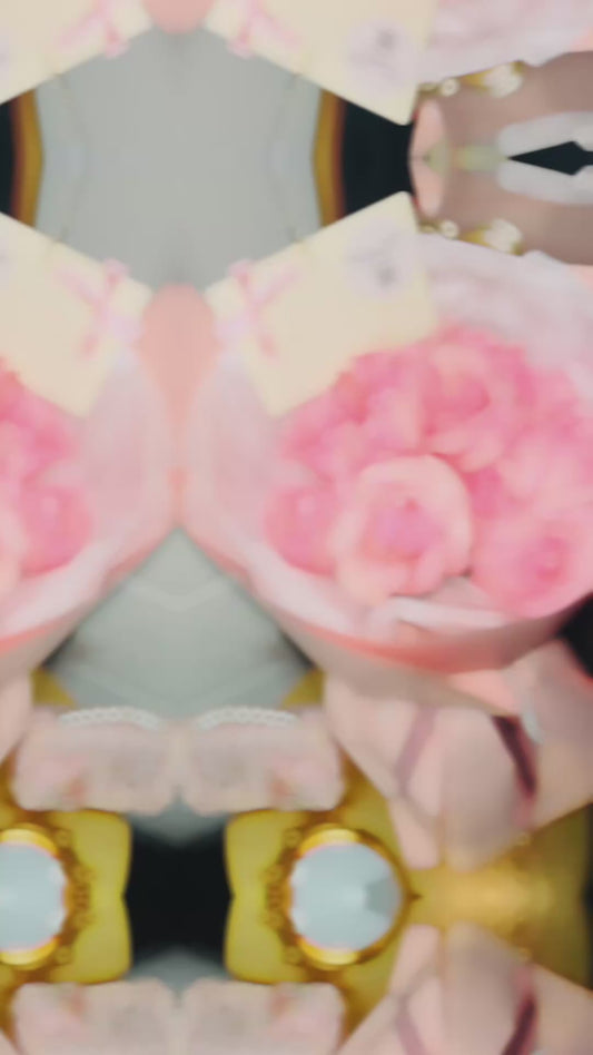 Glittered Vintage Rose Bouquet: Barbie Edition (multiple sizes available)